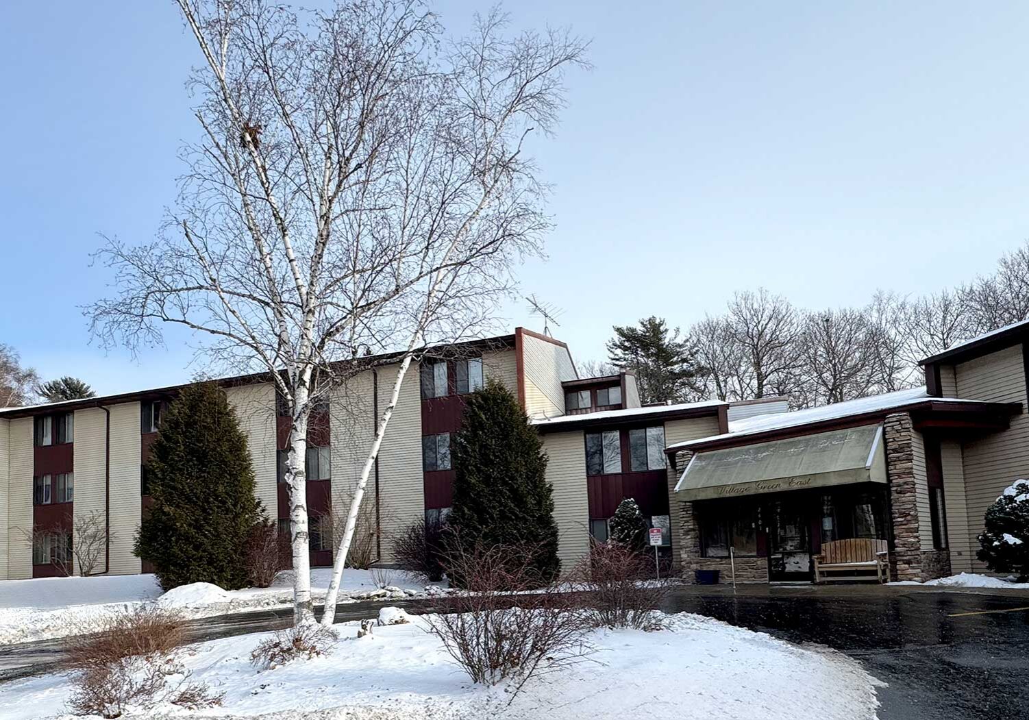 The exterior of Village Gree